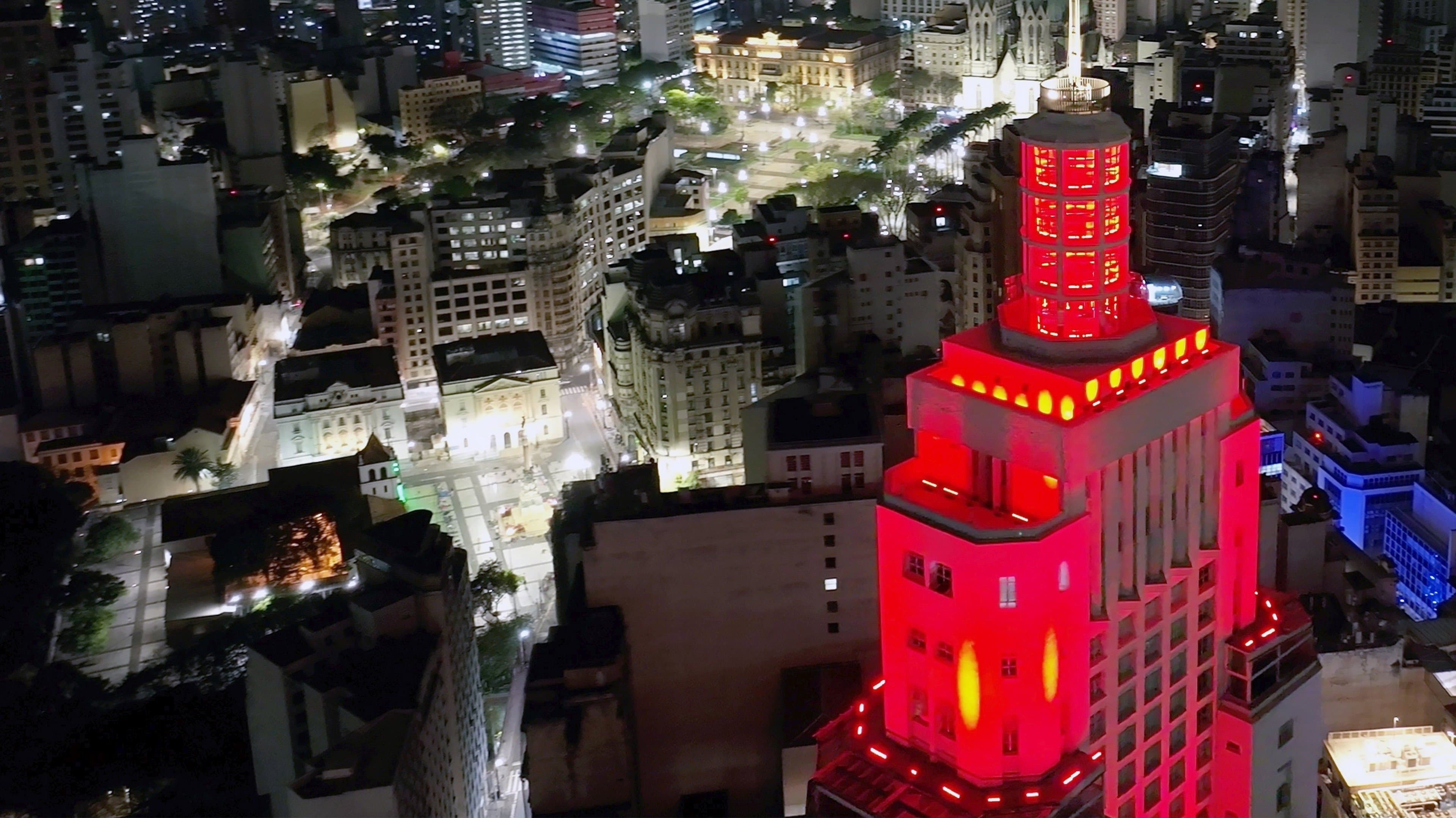 Brasil Visto de Cima à Noite